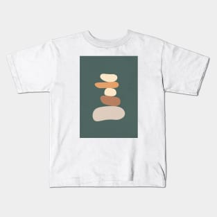 Boho Abstract Stones Kids T-Shirt